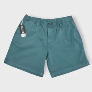 NWT Bear Bottom Stretch Cotton Shorts Dark Teal Green Sz XL 7" Preppy Casual